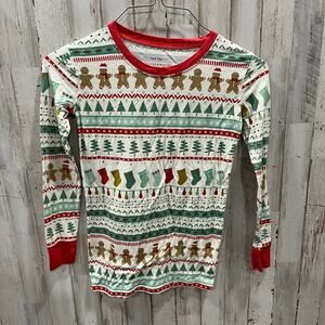 Little Sleepies Faire Isle Gingerbread Christmas Bamboo Pajama Top 9/10 Kids
